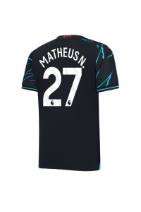 Manchester City Matheus Nunes #27 Jalkapallovaatteet Kolmaspaita 2023-24 Lyhythihainen